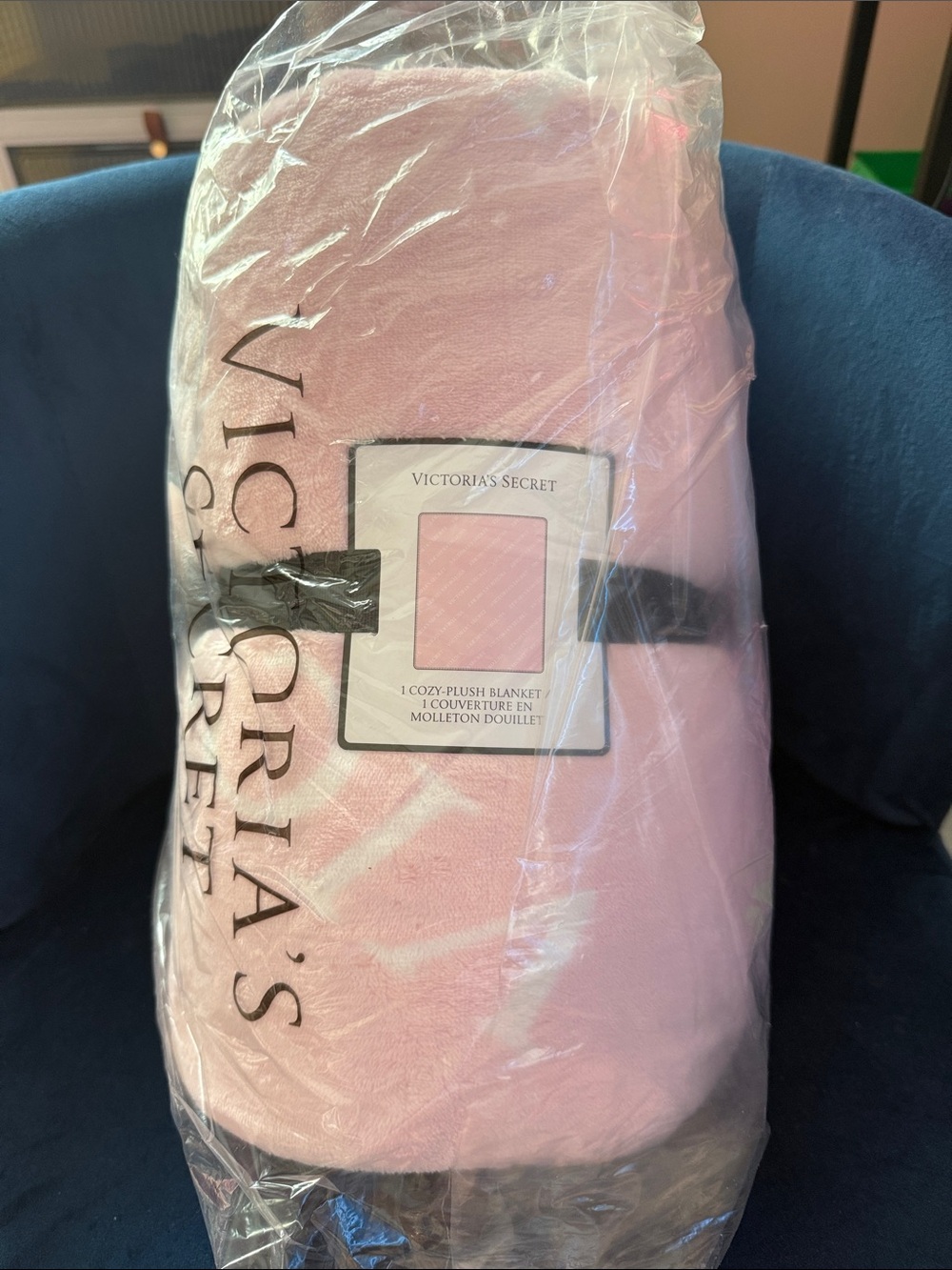 Victoria's Secret Light Pink Plush Throw Blanket